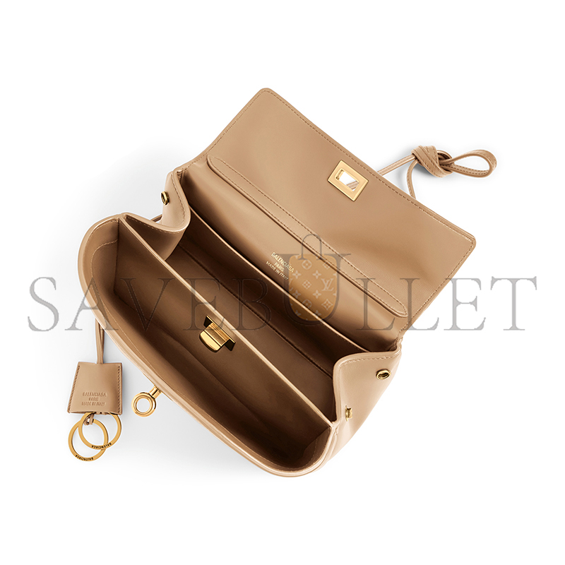 BALENCIAGA WOMEN'S RODEO HANDBAG MINI IN LATTE 7954562AA4V2621 (23*17*10cm)